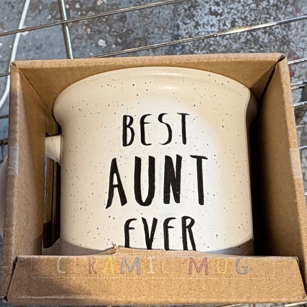 Speckled Cream 'Best Aunt Ever' Mug
